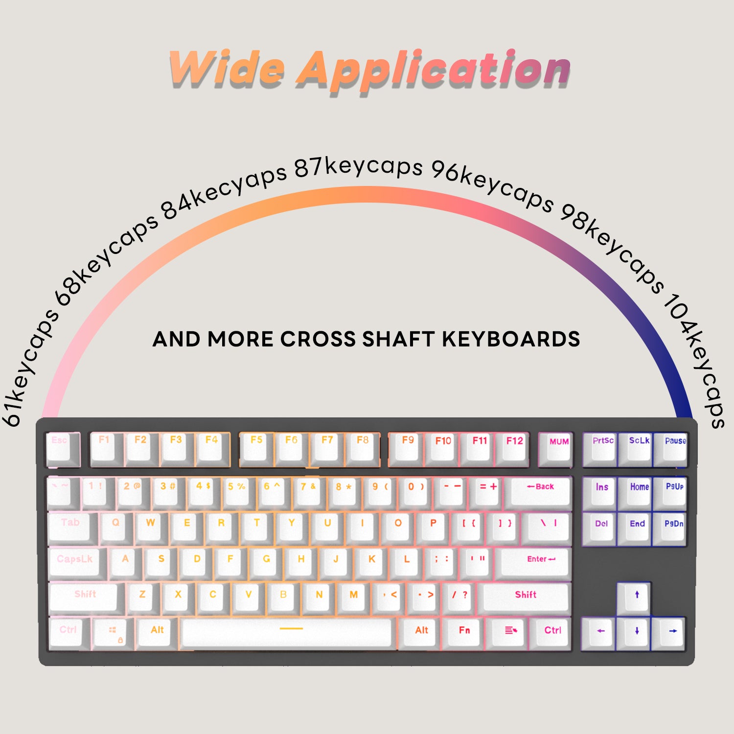 IOAOI  Classic 104-Keys OEM Profile PBT Keycap Sets