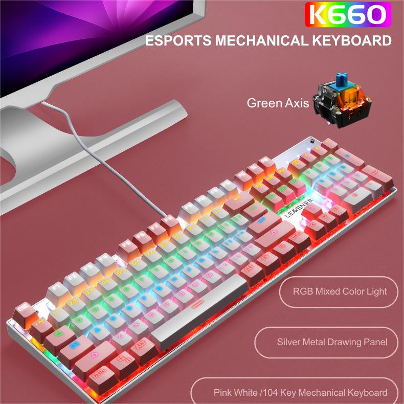 IOAOI K104 Fairy RGB Wired Mechanical Keyboard