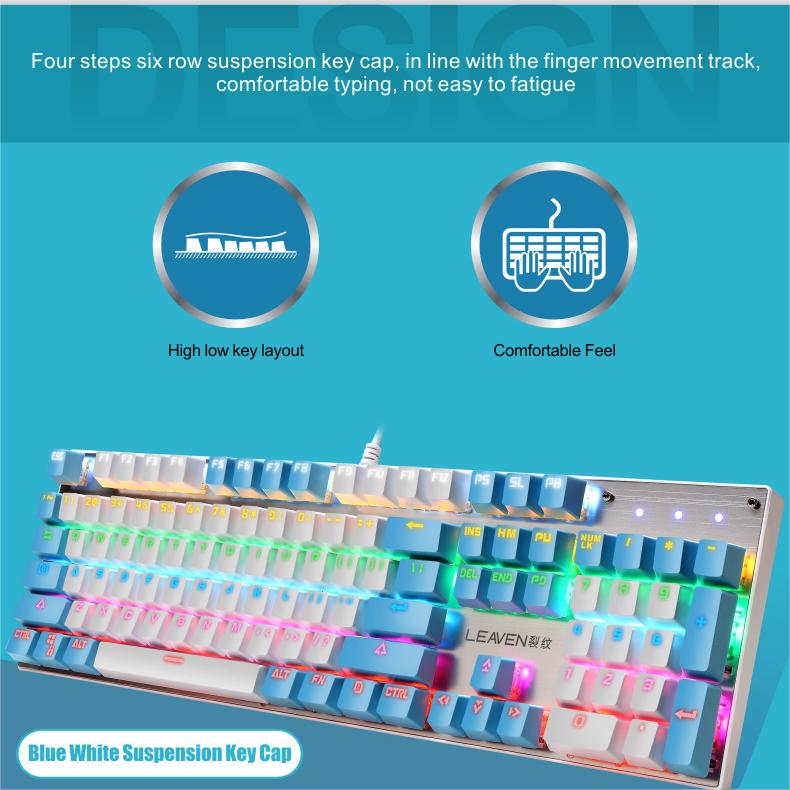 IOAOI K104 Mercury RGB Wired Mechanical Keyboard