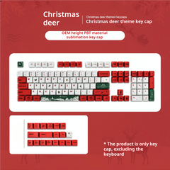 IOAOI Christmas Deer 117-Keys OEM Profile PBT Keycap Sets