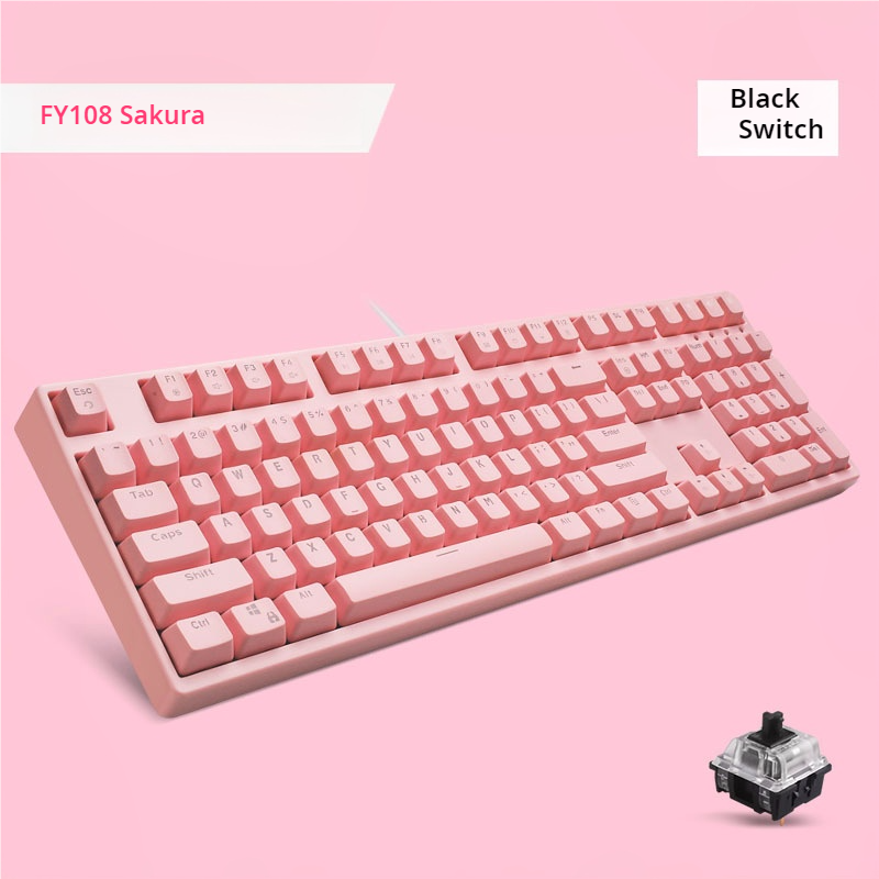 IOAOI K108 Sakura RGB Wired Mechanical Keyboard