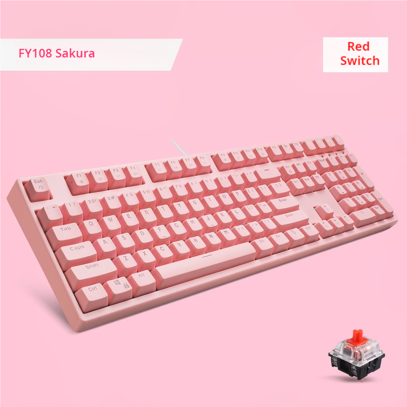 IOAOI K108 Sakura RGB Wired Mechanical Keyboard