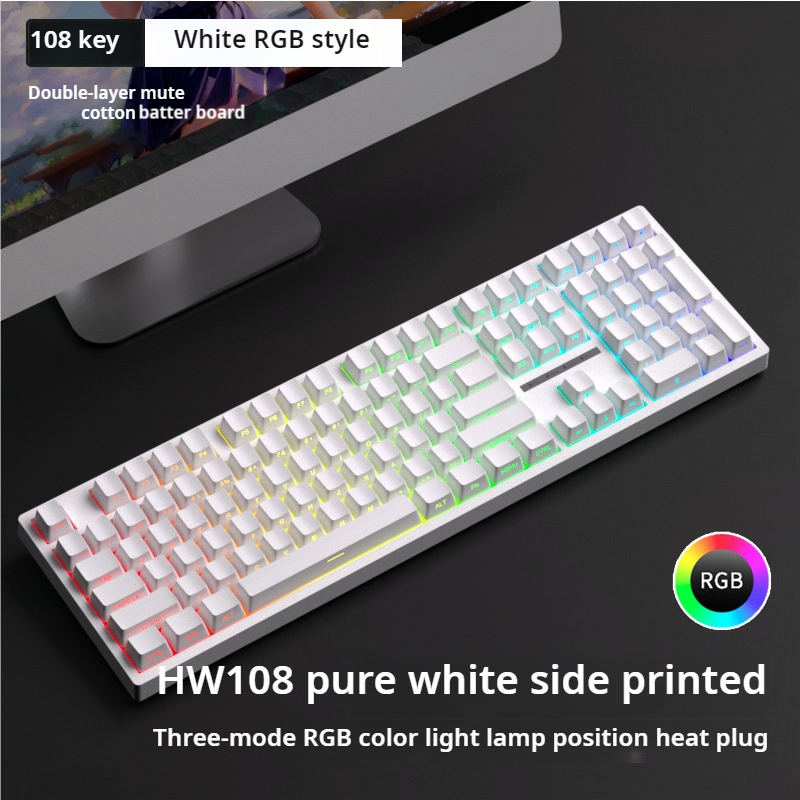 IOAOI K108 Swan Side-engraved RGB Wireless Mechanical Keyboard