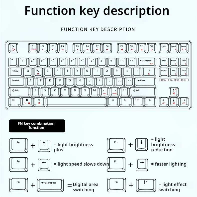 IOAOI K87 Espoir Wired Mechanical Keyboard