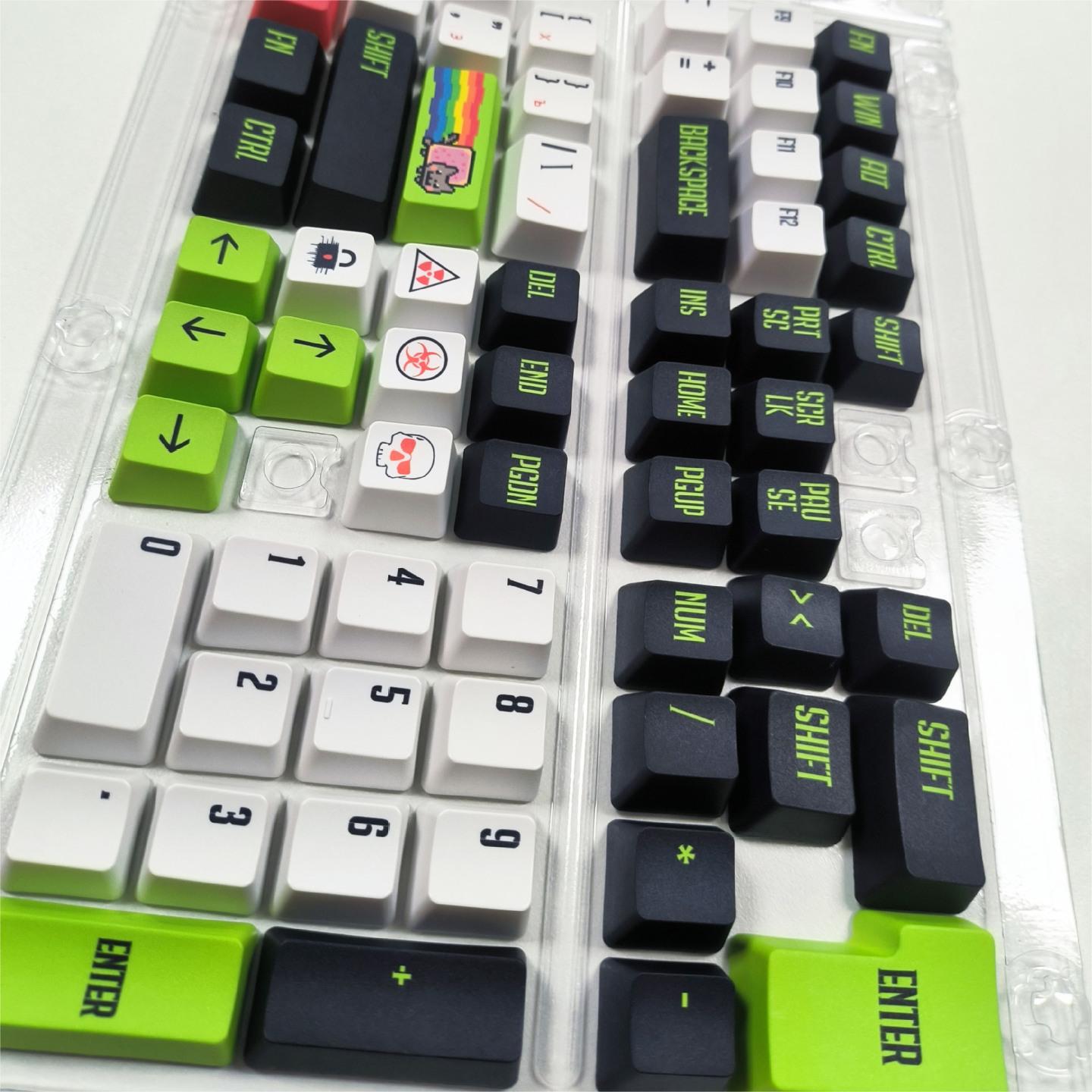 IOAOI  Computer Virus 129-Keys OEM Profile PBT Keycap Sets