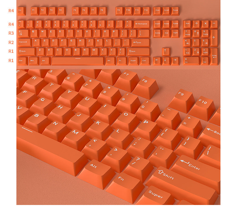 IOAOI  ORANGE 126-Keys Cherry Profile PBT Keycap Sets