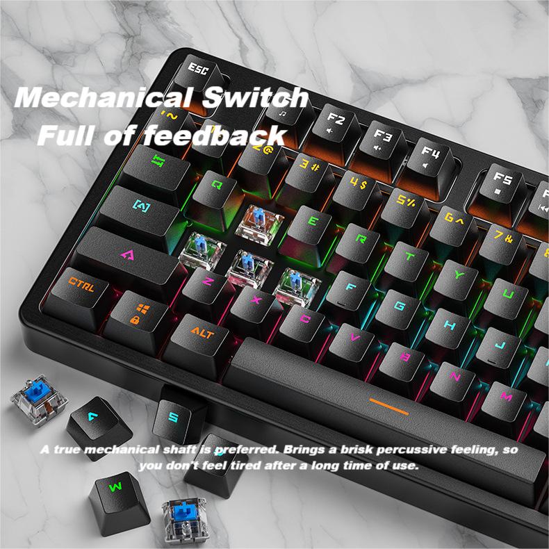 IOAOI  K87 Shell-style  Wired connection Mechanical Keyboard