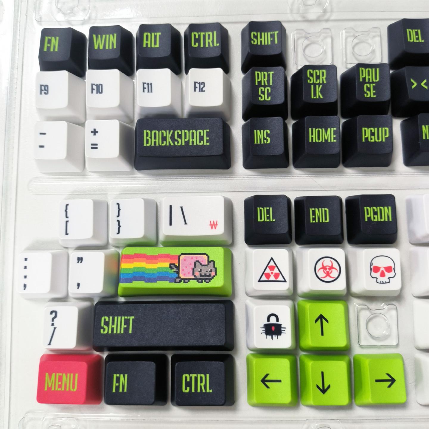 IOAOI  Computer Virus 129-Keys OEM Profile PBT Keycap Sets