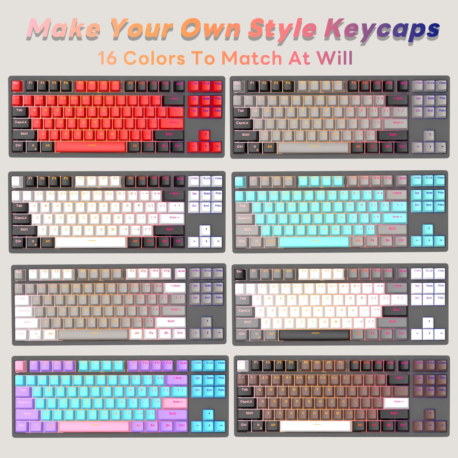 IOAOI  Classic 104-Keys OEM Profile PBT Keycap Sets