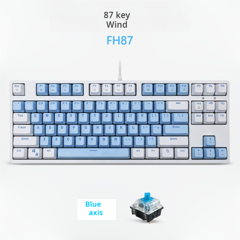 IOAOI K87 Blue RGB Wired Mechanical Keyboard