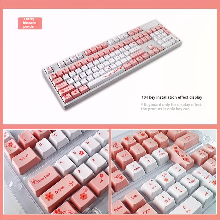 IOAOI  Cherry Pink 117-Keys OEM Profile PBT Keycap Sets