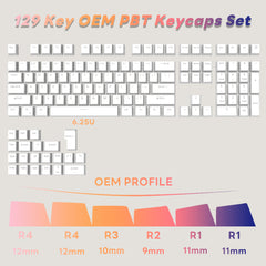 IOAOI Pudding 129-Keys OEM Profile PBT Keycap Sets