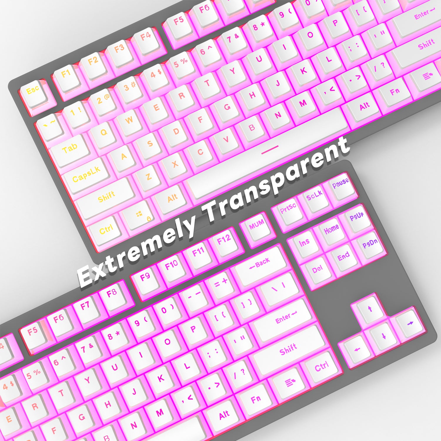 IOAOI Pudding 129-Keys OEM Profile PBT Keycap Sets